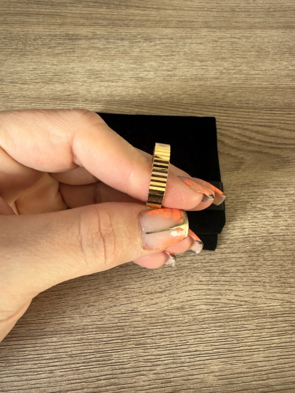 Ring Concierge Fluted Gold Stackable Ring classic 5mm size 8.5 - Picture 7 of 9
